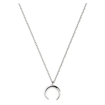 SINGULARU Collana Moonset. Argento Sterling 925 con Placcatura Oro 18Kt o Rodio e Mezza Luna. Catena Misura Unica. Gioielli da Donna SINGULARU Collana Moonset. Argento Sterling 925 con Placcatura Oro 18Kt o Rodio e Mezza Luna. Catena Misura Unica. Gioielli da Donna