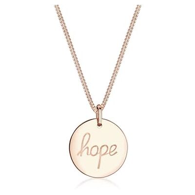 Elli Collana con Pendente Cerchio da Donna in Argento 925 Placato Oro Rosa Elli Collana con Pendente Cerchio da Donna in Argento 925 Placato Oro Rosa