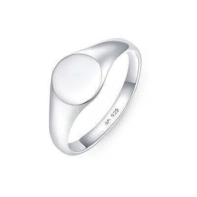 Amberta Anello Chevalier per Donna in Argento Sterling 925 Anello da Mignolo per Donna Amberta Anello Chevalier per Donna in Argento Sterling 925 Anello da Mignolo per Donna
