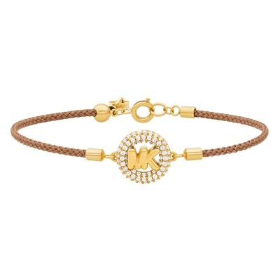 Michael Kors bracciale da Donna in ottone con chiusura ad anello a molla,Oro chiaro Michael Kors bracciale da Donna in ottone con chiusura ad anello a molla,Oro chiaro