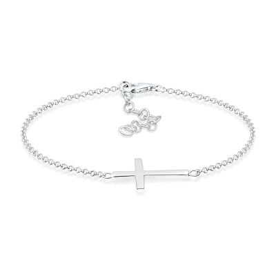 Elli Bracciale Donne Croce in argento sterlino 925 placcato oro rosa Elli Bracciale Donne Croce in argento sterlino 925 placcato oro rosa