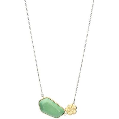 THUN Collana con pietra e fiore ceramica, metallo Collezione Dedicato a te 40 + 5 cm THUN Collana con pietra e fiore ceramica, metallo Collezione Dedicato a te 40 + 5 cm
