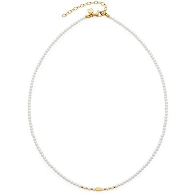 JEWELS BY LEONARDO Leonardo Ciao Doro Collana in acciaio inox, con perle in filigrana, colore: Bianco/Oro, 40 cm, Acciaio inossidabile, Nessuna pietra preziosa JEWELS BY LEONARDO Leonardo Ciao Doro Collana in acciaio inox, con perle in filigrana, colore: Bianco/Oro, 40 cm, Acciaio inossidabile, Nessuna pietra preziosa