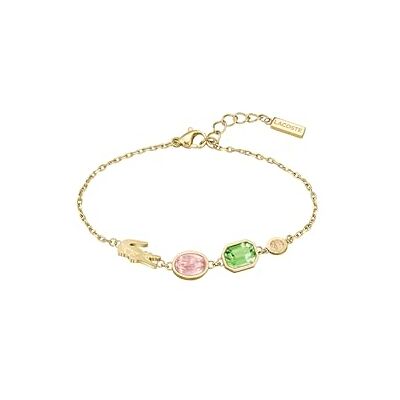 Lacoste Collezione DEVA da Donna – Orecchini, Collana o Bracciale in Acciaio Inossidabile con Placcatura Ionica Oro Giallo decorato con Cristalli Lacoste Collezione DEVA da Donna – Orecchini, Collana o Bracciale in Acciaio Inossidabile con Placcatura Ionica Oro Giallo decorato con Cristalli