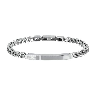 Breil , Collezione Groovy, Bracciale Uomo, Catena in Acciaio Satinato, Pratica Chiusura a Moschettone, Misura 21 cm, Idee Regalo Uomo e Ragazzo Breil , Collezione Groovy, Bracciale Uomo, Catena in Acciaio Satinato, Pratica Chiusura a Moschettone, Misura 21 cm, Idee Regalo Uomo e Ragazzo