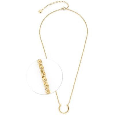 JEWELS BY LEONARDO , collana con clip & Mix Maisy, collana corta con ancora in acciaio inox color oro, anello semi-aperto offre spazio per ciondoli, lunghezza 45 – 52 cm, regalo per le donne, , JEWELS BY LEONARDO , collana con clip & Mix Maisy, collana corta con ancora in acciaio inox color oro, anello semi-aperto offre spazio per ciondoli, lunghezza 45 – 52 cm, regalo per le donne, ,