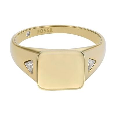 Fossil Anelli con sigillo da donna in acciaio inossidabile, Oro al miele, 9 Fossil Anelli con sigillo da donna in acciaio inossidabile, Oro al miele, 9