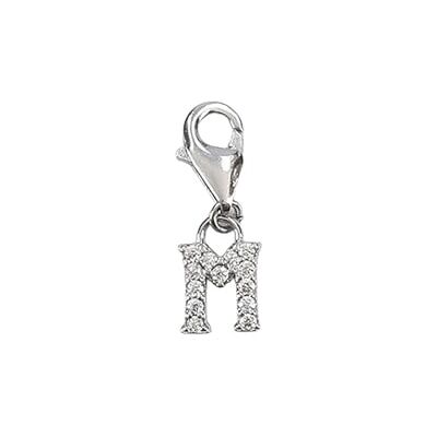 Depesche Charms Express Yourself-Ciondolo per collane e bracciali, Lettera M, Placcato Argento, Come Piccolo Regalo, Multicolore, Normal Depesche Charms Express Yourself-Ciondolo per collane e bracciali, Lettera M, Placcato Argento, Come Piccolo Regalo, Multicolore, Normal