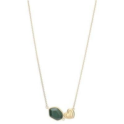 THUN Collana con pietra e cuore ceramica Collezione Dedicato a Te 40 + 5 cm THUN Collana con pietra e cuore ceramica Collezione Dedicato a Te 40 + 5 cm