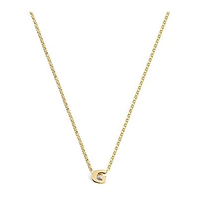 SINGULARU Collana Personalizzata Single Letter. Ciondolo in Argento Sterling 925 con Finitura Placcata Oro 18Kt. Catena Taglia Unica. Gioielli per Donna. Lettera A-Z SINGULARU Collana Personalizzata Single Letter. Ciondolo in Argento Sterling 925 con Finitura Placcata Oro 18Kt. Catena Taglia Unica. Gioielli per Donna. Lettera A-Z