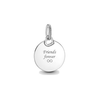 PANDORA Collana Engravable Round Sterling Silver Pendant 398610C00 Marca, Talla única, Metallo, Nessuna pietra preziosa PANDORA Collana Engravable Round Sterling Silver Pendant 398610C00 Marca, Talla única, Metallo, Nessuna pietra preziosa