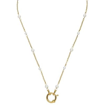 Purelei Collana con ciondolo con perle catena regolabile in acciaio inox con perle di conchiglia Combinabile individualmente con charms Look elegante per tutti i giorni e momenti speciali Purelei Collana con ciondolo con perle catena regolabile in acciaio inox con perle di conchiglia Combinabile individualmente con charms Look elegante per tutti i giorni e momenti speciali