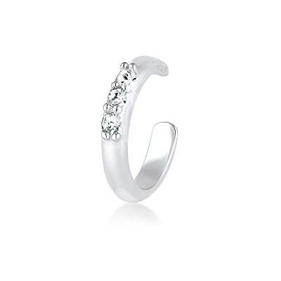 Elli Orecchini da donna in argento Sterling 925 con cristalli, misura unica, metallo, Senza gemme Elli Orecchini da donna in argento Sterling 925 con cristalli, misura unica, metallo, Senza gemme