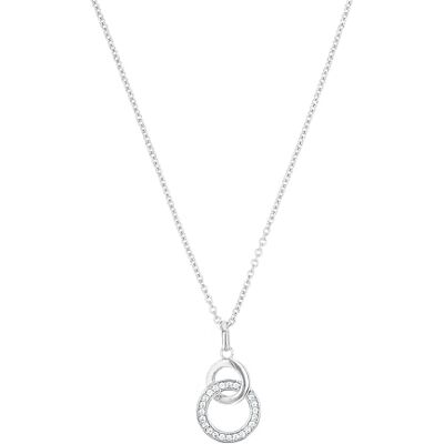 TOM TAILOR Collana da Donna in Argento 925 con Zircone Ciondolo a Doppio Cerchio TT-N0026 TOM TAILOR Collana da Donna in Argento 925 con Zircone Ciondolo a Doppio Cerchio TT-N0026