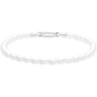 Tamaris Bracelet – Elegante bracciale in acciaio inox lucido – argento – collana di perle di vetro regolabile fino a 18 cm – impermeabile e delicato sulla pelle Tamaris Bracelet – Elegante bracciale in acciaio inox lucido – argento – collana di perle di vetro regolabile fino a 18 cm – impermeabile e delicato sulla pelle