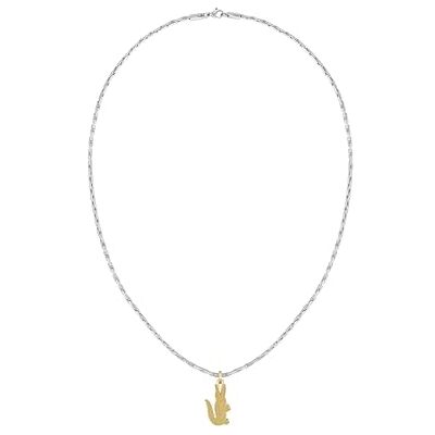 Lacoste Collana a Catena da Uomo Collezione ARTHOR in Acciaio Inossidabile Bicolore con un Charm a Forma di Coccodrillo Lacoste Collana a Catena da Uomo Collezione ARTHOR in Acciaio Inossidabile Bicolore con un Charm a Forma di Coccodrillo