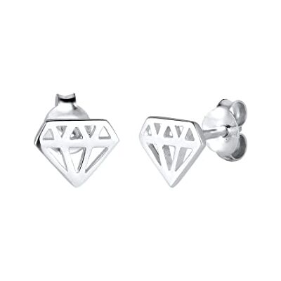 Elli Orecchini da donna con diamante Cut-Out Trend in filigrana delicato in argento sterling 925 Elli Orecchini da donna con diamante Cut-Out Trend in filigrana delicato in argento sterling 925