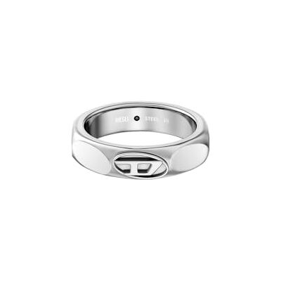 Diesel Anello da Uomo con Logo D, Acciaio inossidabile color argento Diesel Anello da Uomo con Logo D, Acciaio inossidabile color argento