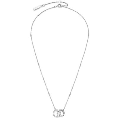 Burton Collana da Donna Collezione INFINITE in Acciaio Inossidabile con Anelli Intrecciati Burton Collana da Donna Collezione INFINITE in Acciaio Inossidabile con Anelli Intrecciati