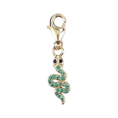 Depesche Charms Express Yourself-Ciondolo per collane e bracciali, Serpente, Placcato Oro, Come Piccolo Regalo, Multicolore, Normal Depesche Charms Express Yourself-Ciondolo per collane e bracciali, Serpente, Placcato Oro, Come Piccolo Regalo, Multicolore, Normal