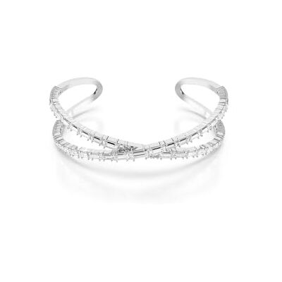 Swarovski Bracciale rigido Hyperbola, Infinito, Bianco, Placcato rodio Swarovski Bracciale rigido Hyperbola, Infinito, Bianco, Placcato rodio