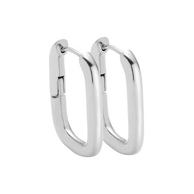 JEWELS BY LEONARDO Orecchini Bernice, 1 paio di orecchini a cerchio in acciaio inox color argento, forma geometrica, combinabili con charms, gioielli regalo per donne, JEWELS BY LEONARDO Orecchini Bernice, 1 paio di orecchini a cerchio in acciaio inox color argento, forma geometrica, combinabili con charms, gioielli regalo per donne,