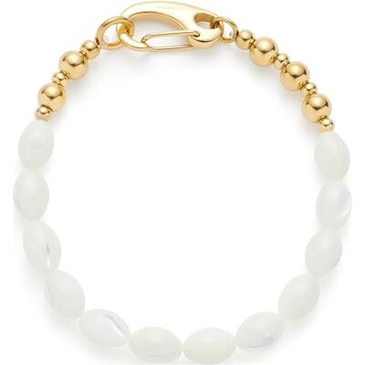 JEWELS BY LEONARDO Bracciale Patsy • Bracciale in acciaio inox dorato • Perle di conchiglia luccicanti • 19 cm di lunghezza • Gioielli regalo per donne • , Eine Grösse, Acciaio inossidabile, JEWELS BY LEONARDO Bracciale Patsy • Bracciale in acciaio inox dorato • Perle di conchiglia luccicanti • 19 cm di lunghezza • Gioielli regalo per donne • , Eine Grösse, Acciaio inossidabile,