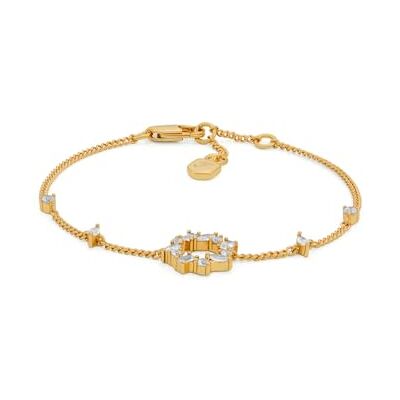 Fossil Ellis Bracciale da donna in ottone dorato Fossil Ellis Bracciale da donna in ottone dorato