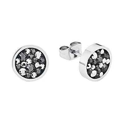 s.Oliver Orecchini a bottone in acciaio inossidabile/argento sterling 925 da donna, orecchini, forniti in confezione regalo per gioielli s.Oliver Orecchini a bottone in acciaio inossidabile/argento sterling 925 da donna, orecchini, forniti in confezione regalo per gioielli