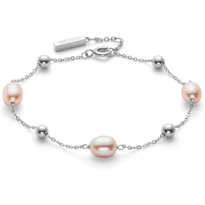 Burton Braccialetto di Perline da Donna Collezione BY THE SEA PEARL in Acciaio Inossidabile con Perle d’Acqua Dolce in Tonalità Rosa Burton Braccialetto di Perline da Donna Collezione BY THE SEA PEARL in Acciaio Inossidabile con Perle d’Acqua Dolce in Tonalità Rosa