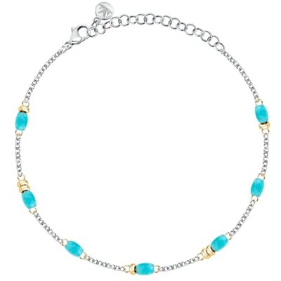 Morellato Cavigliera Donna in Acciaio e Pietre Agata Colorata, Collezione COLORI SUMMER SAXQ19 Morellato Cavigliera Donna in Acciaio e Pietre Agata Colorata, Collezione COLORI SUMMER SAXQ19
