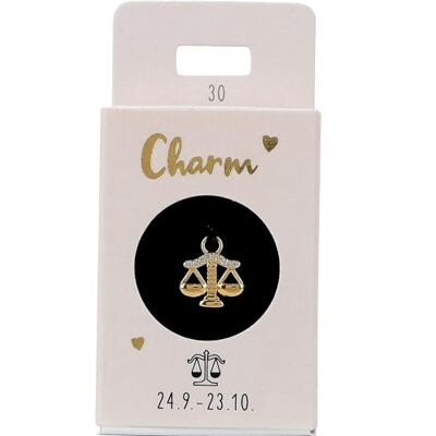 Depesche Charm Libra, Ciondolo Placcato Oro per collane, bracciali e Orecchini, Ideale Come Piccolo Regalo Depesche Charm Libra, Ciondolo Placcato Oro per collane, bracciali e Orecchini, Ideale Come Piccolo Regalo