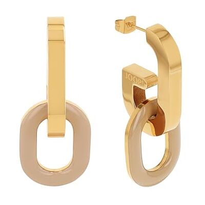 Joop! Orecchini da donna in acciaio inossidabile, 4,4 cm, oro, forniti in una confezione regalo per gioielli, , Ballare Joop! Orecchini da donna in acciaio inossidabile, 4,4 cm, oro, forniti in una confezione regalo per gioielli, , Ballare