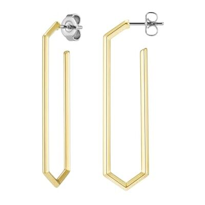 Burton Orecchini Geometrici a Cerchio da Donna Collezione EVER STACKED in Oro Giallo Burton Orecchini Geometrici a Cerchio da Donna Collezione EVER STACKED in Oro Giallo