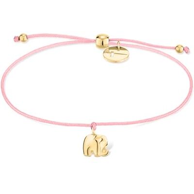 Tamaris Bracciale Per Donne Con Zugbandverschluss, Stoffarmband Con Elefanten-Ciondolo I Impermeabile I Gioiello Da Braccio Per Donne Tamaris Bracciale Per Donne Con Zugbandverschluss, Stoffarmband Con Elefanten-Ciondolo I Impermeabile I Gioiello Da Braccio Per Donne