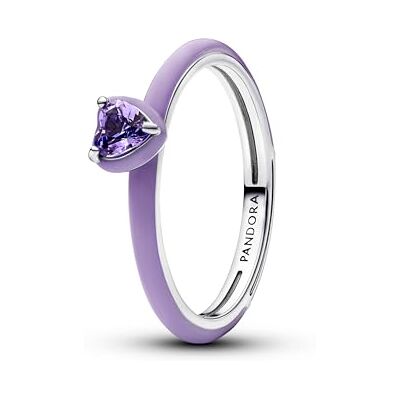 PANDORA Anello da donna in argento viola chakra cuore 193088C04 PANDORA Anello da donna in argento viola chakra cuore 193088C04