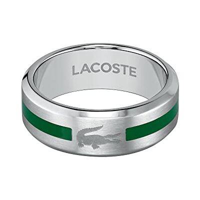 Lacoste Anello da uomo Collezione BASELINE in acciaio inossidabile, disponibile in Argento, 66 Lacoste Anello da uomo Collezione BASELINE in acciaio inossidabile, disponibile in Argento, 66