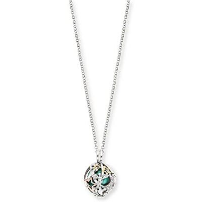 Engelsrufer Collana da donna in argento sterling con ciondolo a sfera sonora taglia XS, chiusura a moschettone, senza nichel, 18 mm, Argento sterling, Agata Engelsrufer Collana da donna in argento sterling con ciondolo a sfera sonora taglia XS, chiusura a moschettone, senza nichel, 18 mm, Argento sterling, Agata