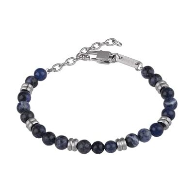 Breil , Collezione Artha, Bracciale Uomo, in Acciaio e pietre, con Proprietà Rilassanti e Pratica Chiusura a Moschettone, Lunghezza Regolabile 17-22 cm Breil , Collezione Artha, Bracciale Uomo, in Acciaio e pietre, con Proprietà Rilassanti e Pratica Chiusura a Moschettone, Lunghezza Regolabile 17-22 cm