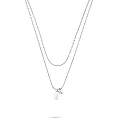 s.Oliver Necklace – Elegante collana in acciaio inox lucido – argento – catena a serpente 42 cm – impermeabile e delicato sulla pelle s.Oliver Necklace – Elegante collana in acciaio inox lucido – argento – catena a serpente 42 cm – impermeabile e delicato sulla pelle