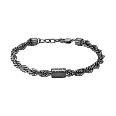 Armani Bracciale Uomo. Gioiello in Acciaio Inossidabile di Colore Canna di Fucile con Finitura Opaca. Misure: Lunghezza 195mm + 20mm, Larghezza 5.8mm. La referenza è Armani Bracciale Uomo. Gioiello in Acciaio Inossidabile di Colore Canna di Fucile con Finitura Opaca. Misure: Lunghezza 195mm + 20mm, Larghezza 5.8mm. La referenza è
