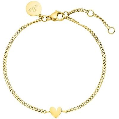 Purelei ® Tiny Heart Bracciale in filigrana con ciondolo a forma di cuore, in acciaio inox placcato oro 18 carati, argento, oro rosa, lunghezza regolabile Purelei ® Tiny Heart Bracciale in filigrana con ciondolo a forma di cuore, in acciaio inox placcato oro 18 carati, argento, oro rosa, lunghezza regolabile