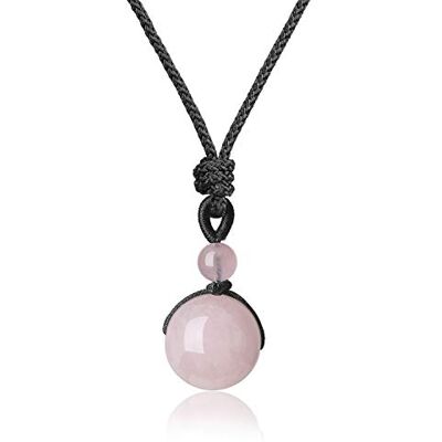 COAI Collana da Uomo e da Donna con Pendente Sfera in Pietre Dure Semi Preziose, Collana Regolabile Unisex Bilanciamento Reiki con Ciondolo in Pietra Naturale COAI Collana da Uomo e da Donna con Pendente Sfera in Pietre Dure Semi Preziose, Collana Regolabile Unisex Bilanciamento Reiki con Ciondolo in Pietra Naturale