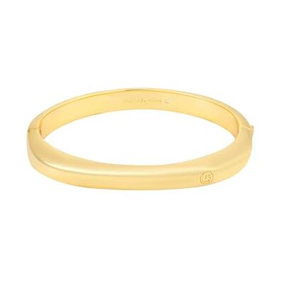 Michael Kors Bracciale da donna in ottone con chiusura a pulsante ,Oro spazzolato Michael Kors Bracciale da donna in ottone con chiusura a pulsante ,Oro spazzolato
