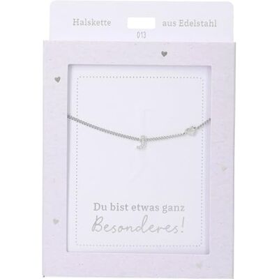 Depesche Collana da donna con ciondolo a forma di cuore, argento o oro, regolabile in 42-47 cm, in diverse varianti con simboli, lettere o segno zodiacale, Filigran, Acciaio inossidabile, Nessuna Depesche Collana da donna con ciondolo a forma di cuore, argento o oro, regolabile in 42-47 cm, in diverse varianti con simboli, lettere o segno zodiacale, Filigran, Acciaio inossidabile, Nessuna