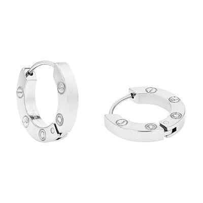 Joop! Orecchini a cerchio in acciaio inossidabile da donna, 1,7 cm, argento, forniti in una confezione regalo per gioielli, , Joop Joop! Orecchini a cerchio in acciaio inossidabile da donna, 1,7 cm, argento, forniti in una confezione regalo per gioielli, , Joop