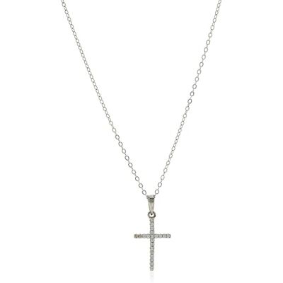Beneto Collana Silver Necklace with a Cross AGS849 / 47 Marca, Estándar, Metallo Non prezioso, Nessuna Pietra preziosa Beneto Collana Silver Necklace with a Cross AGS849 / 47 Marca, Estándar, Metallo Non prezioso, Nessuna Pietra preziosa