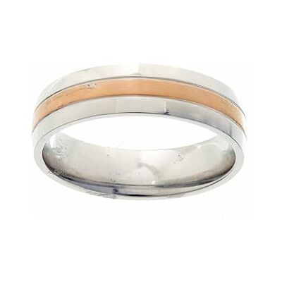 Beneto Anello Bicolor Wedding Ring Made of Steel SPP10 Circuito: 64 mm Marca, Estándar, Metallo Non prezioso, Nessuna Pietra preziosa Beneto Anello Bicolor Wedding Ring Made of Steel SPP10 Circuito: 64 mm Marca, Estándar, Metallo Non prezioso, Nessuna Pietra preziosa