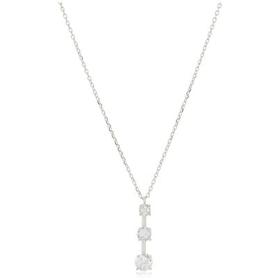 Brilio Silver Collana Elegant Silver Necklace with Zircons NCL80W Marca Brilio Silver Collana Elegant Silver Necklace with Zircons NCL80W Marca
