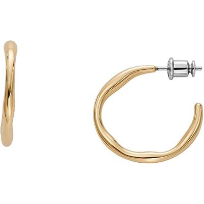 Skagen Orecchini da donna in acciaio inossidabile o semi-preziosi con chiusura a scatto sul retro, Oro Alba Skagen Orecchini da donna in acciaio inossidabile o semi-preziosi con chiusura a scatto sul retro, Oro Alba